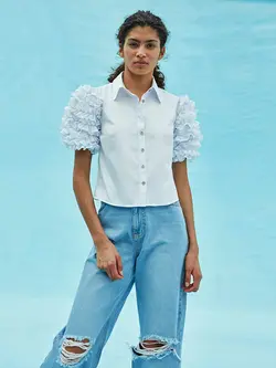 شومیز زنانه سفید السی وایکیکی