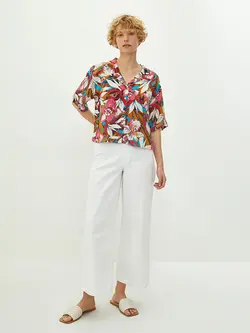 شومیز سایز بزرگ زنانه سرمه ای السی وایکیکی