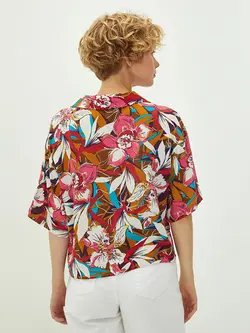 شومیز سایز بزرگ زنانه سرمه ای السی وایکیکی