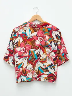 شومیز سایز بزرگ زنانه سرمه ای السی وایکیکی