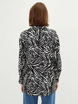 شومیز سایز بزرگ زنانه مشکی السی وایکیکی