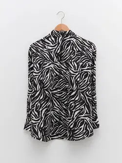 شومیز سایز بزرگ زنانه مشکی السی وایکیکی