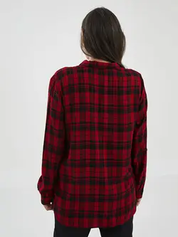 شومیز سایز بزرگ زنانه قرمز السی وایکیکی