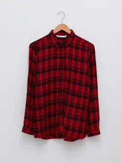 شومیز سایز بزرگ زنانه قرمز السی وایکیکی