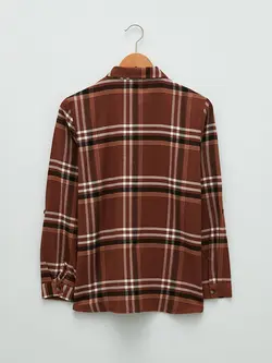 شومیز سایز بزرگ زنانه قهوه ای السی وایکیکی