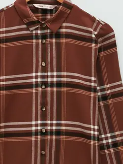 شومیز سایز بزرگ زنانه قهوه ای السی وایکیکی