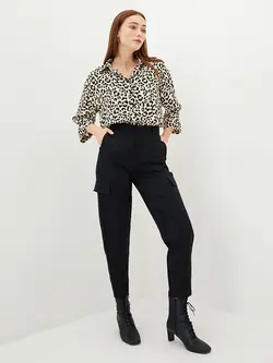 شومیز سایز بزرگ زنانه بژ السی وایکیکی