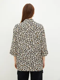 شومیز سایز بزرگ زنانه بژ السی وایکیکی