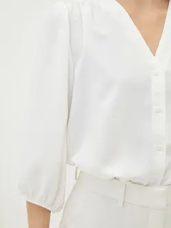 شومیز سایز بزرگ زنانه سفید السی وایکیکی