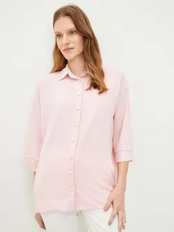 شومیز سایز بزرگ زنانه صورتی السی وایکیکی