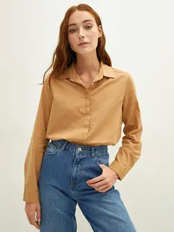 شومیز سایز بزرگ زنانه بژ السی وایکیکی