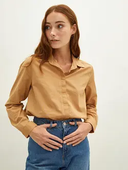 شومیز سایز بزرگ زنانه بژ السی وایکیکی