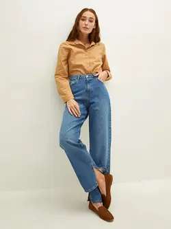 شومیز سایز بزرگ زنانه بژ السی وایکیکی