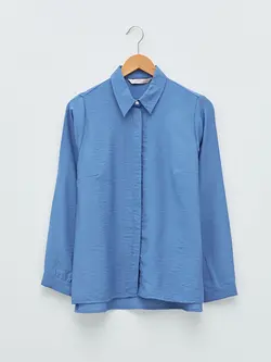 شومیز سایز بزرگ زنانه آبی السی وایکیکی