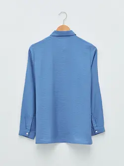 شومیز سایز بزرگ زنانه آبی السی وایکیکی