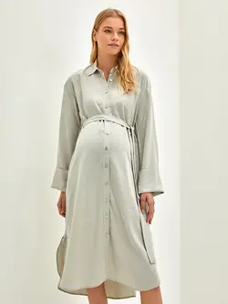 پیراهن بلند زنانه خاکی السی وایکیکی