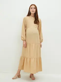 پیراهن بلند زنانه بژ السی وایکیکی