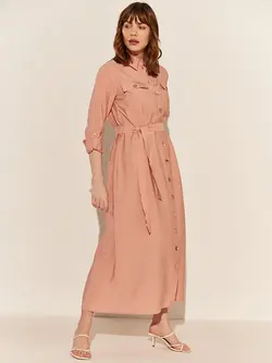 پیراهن بلند زنانه صورتی السی وایکیکی