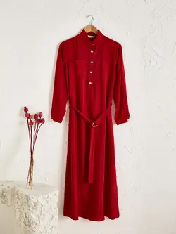 پیراهن بلند زنانه قرمز السی وایکیکی