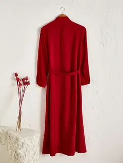 پیراهن بلند زنانه قرمز السی وایکیکی