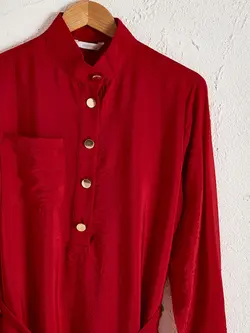 پیراهن بلند زنانه قرمز السی وایکیکی