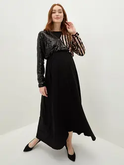 پیراهن بلند زنانه مشکی السی وایکیکی