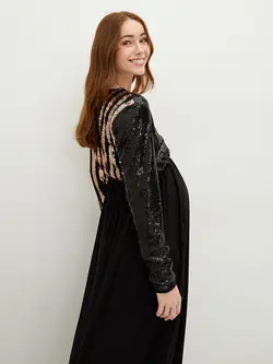 پیراهن بلند زنانه مشکی السی وایکیکی