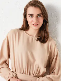 پیراهن بلند زنانه بژ السی وایکیکی