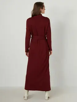 پیراهن بلند زنانه زرشکی السی وایکیکی