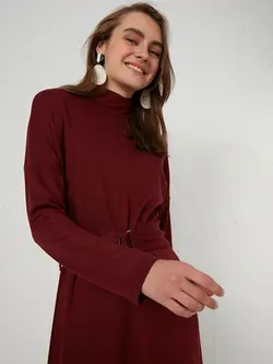 پیراهن بلند زنانه زرشکی السی وایکیکی