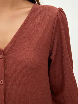 پیراهن بلند زنانه قهوه ای السی وایکیکی