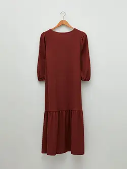 پیراهن بلند زنانه قهوه ای السی وایکیکی