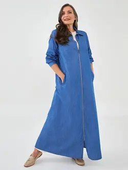 پیراهن بلند زنانه آبی السی وایکیکی