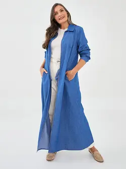 پیراهن بلند زنانه آبی السی وایکیکی