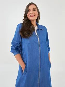 پیراهن بلند زنانه آبی السی وایکیکی