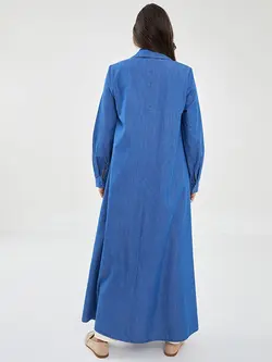 پیراهن بلند زنانه آبی السی وایکیکی