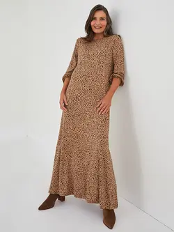 پیراهن بلند زنانه بژ السی وایکیکی