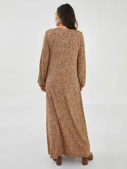 پیراهن بلند زنانه بژ السی وایکیکی