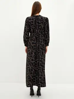 پیراهن بلند زنانه مشکی السی وایکیکی