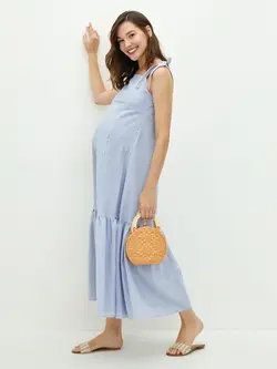 پیراهن بلند زنانه آبی السی وایکیکی