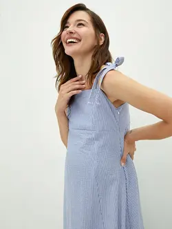 پیراهن بلند زنانه آبی السی وایکیکی