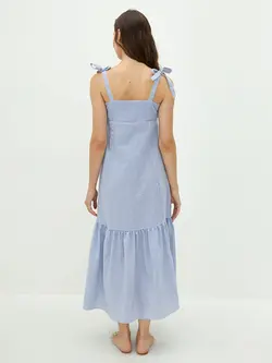 پیراهن بلند زنانه آبی السی وایکیکی