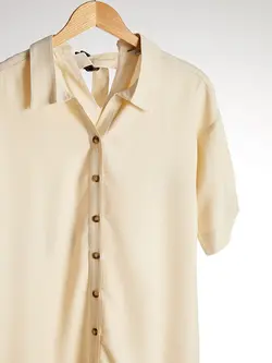 پیراهن سایز بزرگ زنانه بژ السی وایکیکی