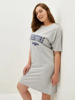 پیراهن سایز بزرگ زنانه خاکی السی وایکیکی