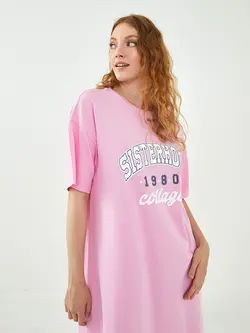 پیراهن سایز بزرگ زنانه صورتی السی وایکیکی