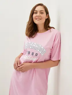 پیراهن سایز بزرگ زنانه صورتی السی وایکیکی