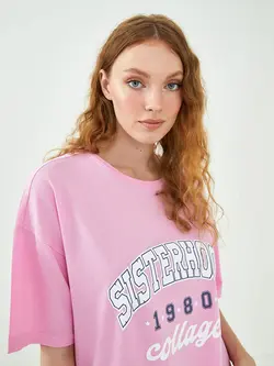 پیراهن سایز بزرگ زنانه صورتی السی وایکیکی