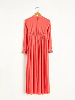 پیراهن بلند زنانه مرجتنی سرمه ای السی وایکیکی