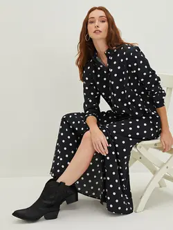 پیراهن بلند زنانه مشکی السی وایکیکی