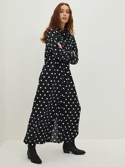 پیراهن بلند زنانه مشکی السی وایکیکی